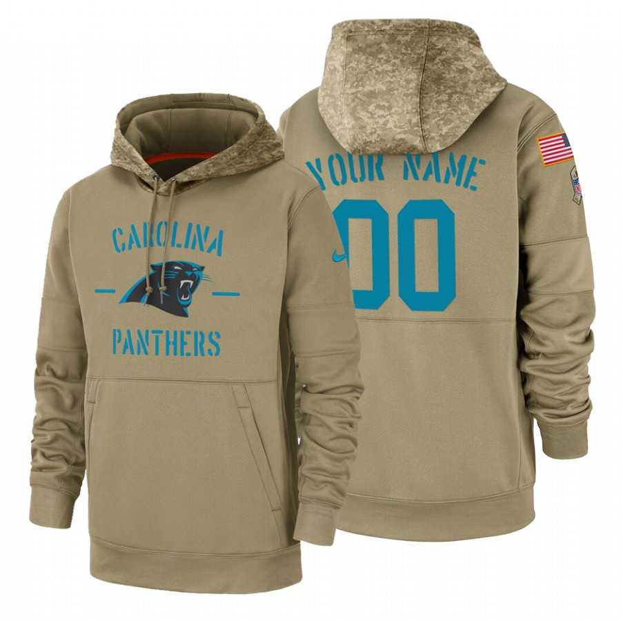 Carolina Panthers Customized Nike Tan Salute To Service Name & Number Sideline Therma Pullover Hoodie,We sell and wholesale Carolina Panthers Customized Nike Tan Salute To Service Name & Number Sideline Therma Pullover Hoodie on line form chian!